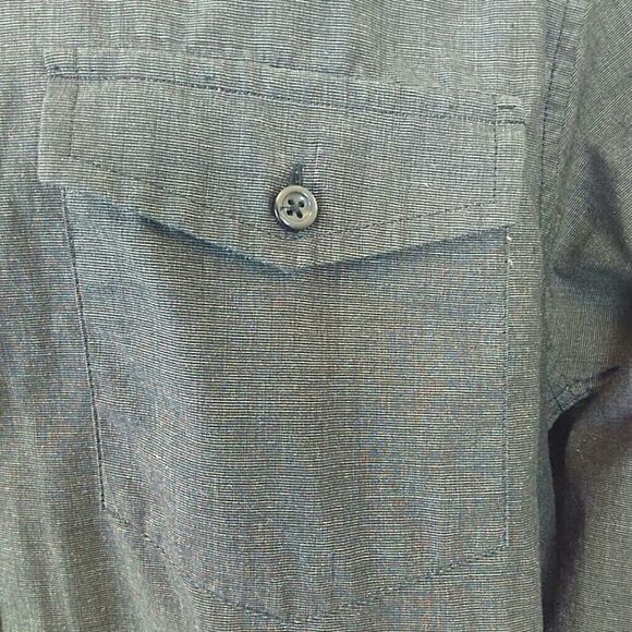 (3/$20) Beverly Hills Polo Club black button front shirt - Picture 4 of 8